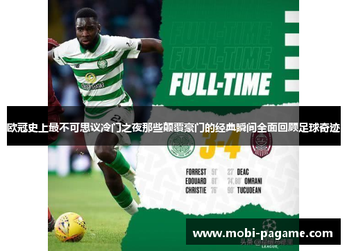 欧冠史上最不可思议冷门之夜那些颠覆豪门的经典瞬间全面回顾足球奇迹